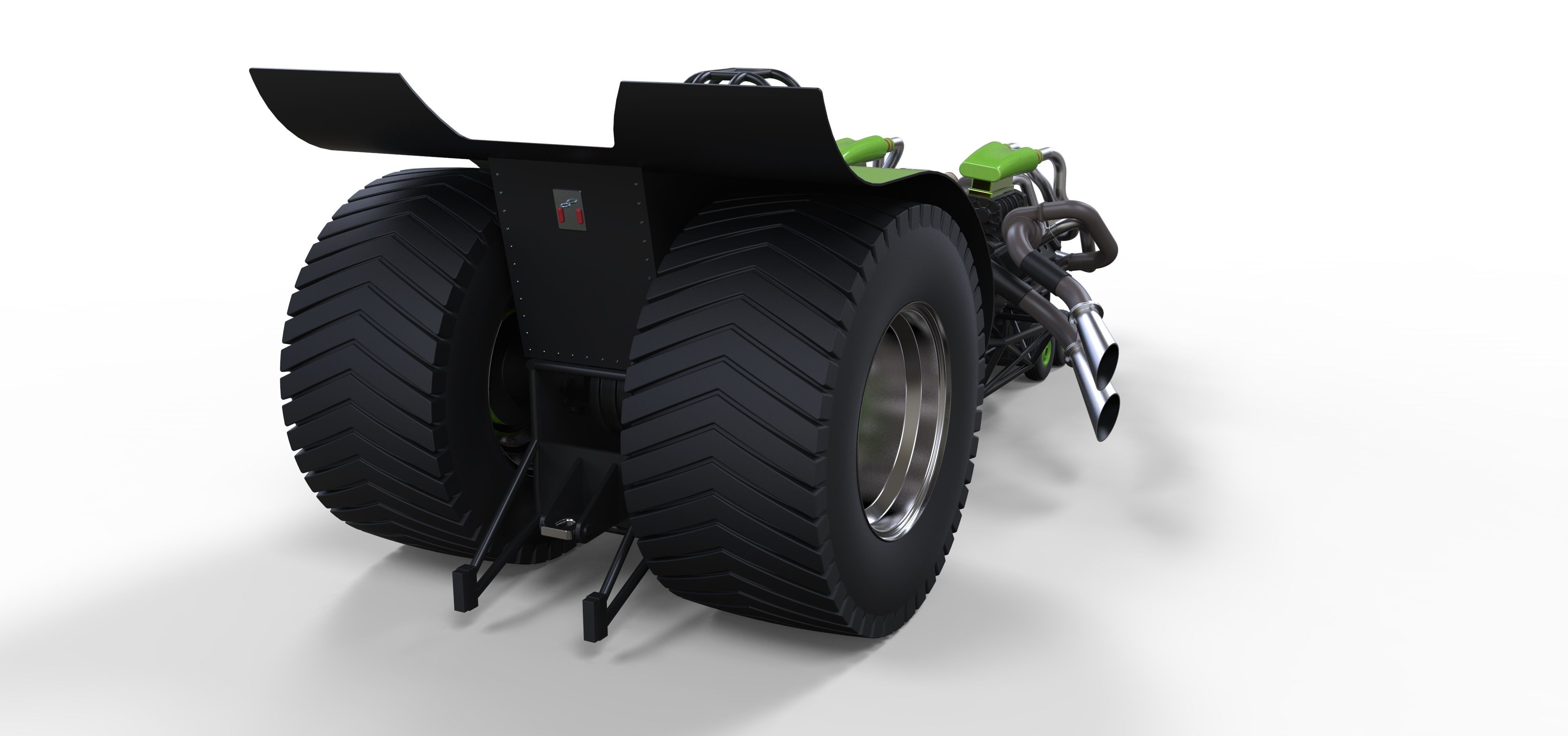 Twin-engined pulling tractor 2 3D model_12