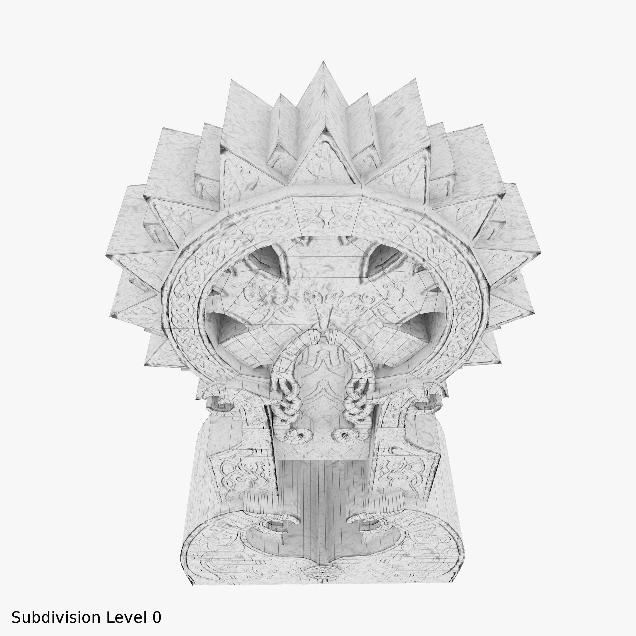 Celtic Idol 4 Low-poly 3D model_14
