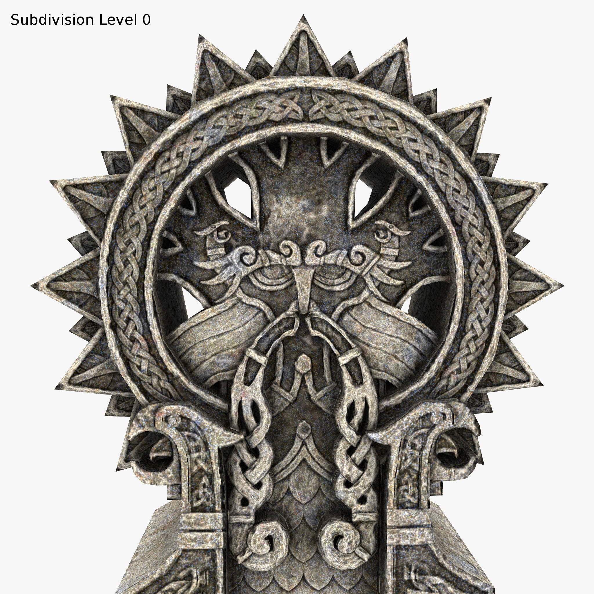 Celtic Idol 4 Low-poly 3D model_5