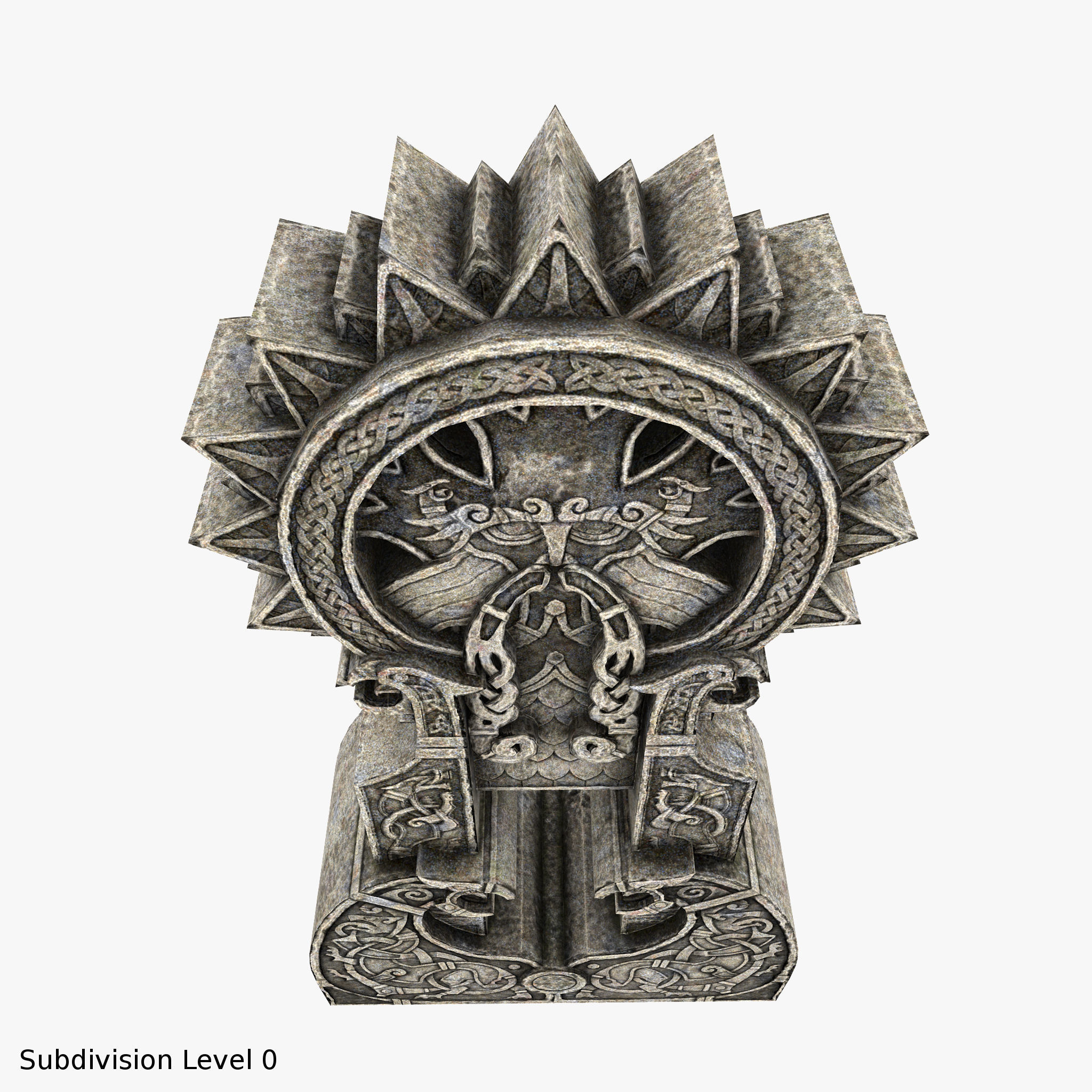 Celtic Idol 4 Low-poly 3D model_4