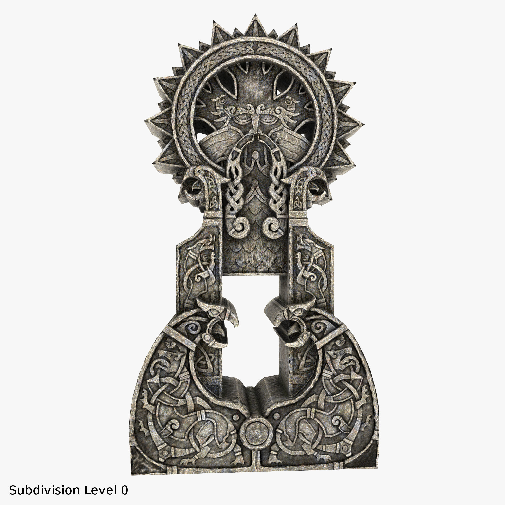 Celtic Idol 4 Low-poly 3D model_1