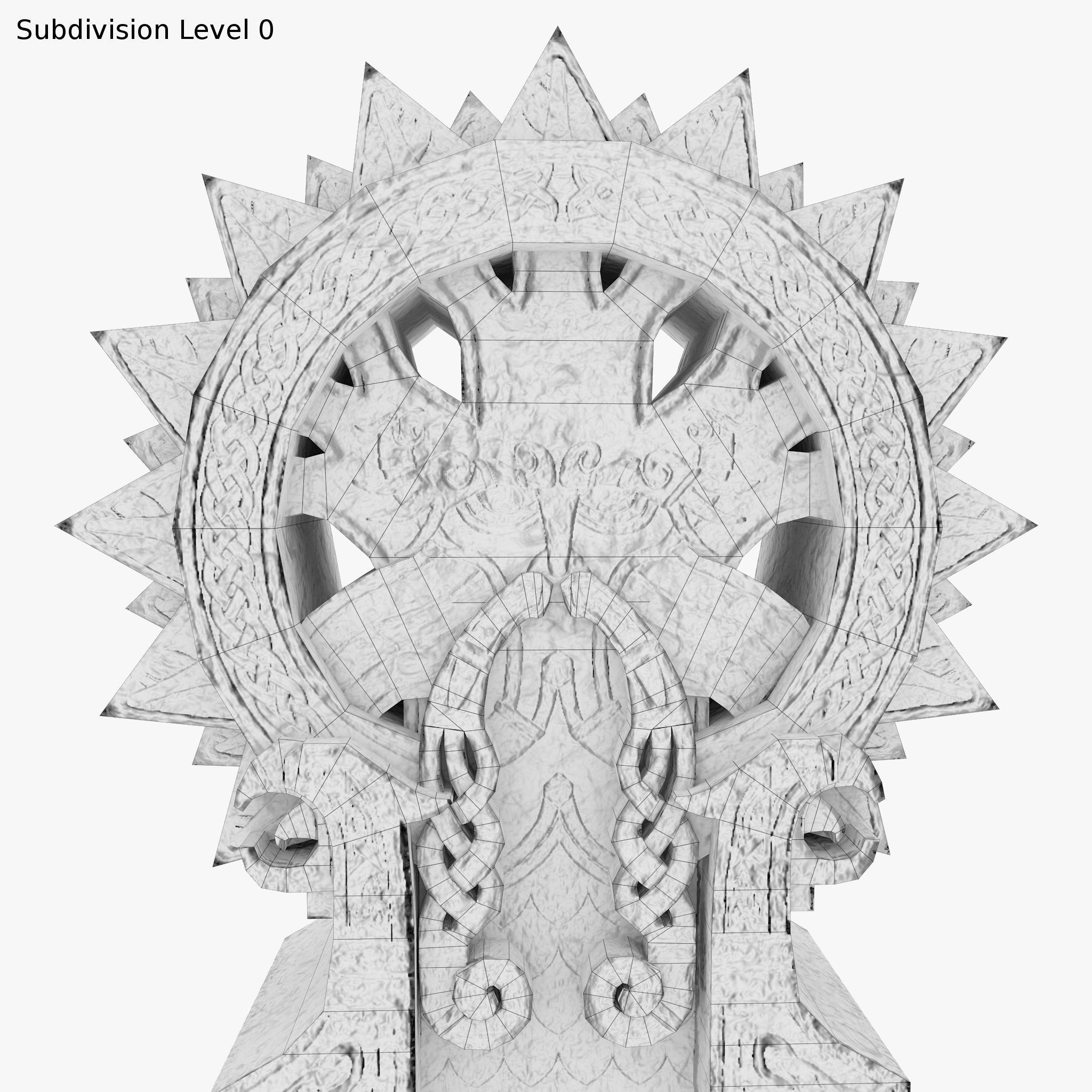 Celtic Idol 4 Low-poly 3D model_12