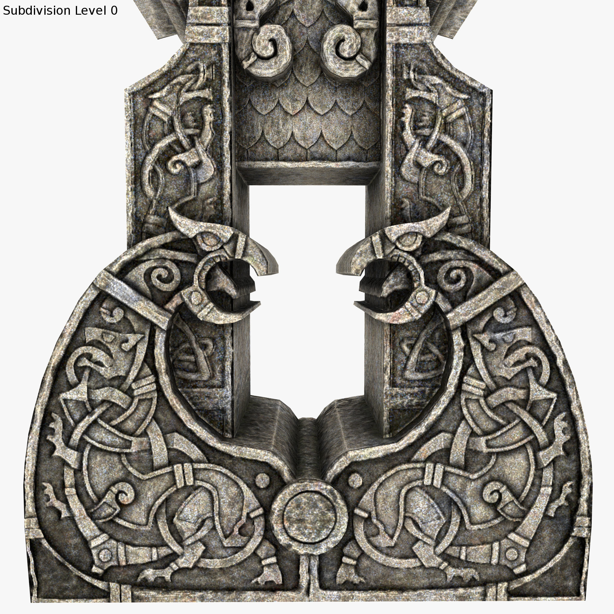 Celtic Idol 4 Low-poly 3D model_7
