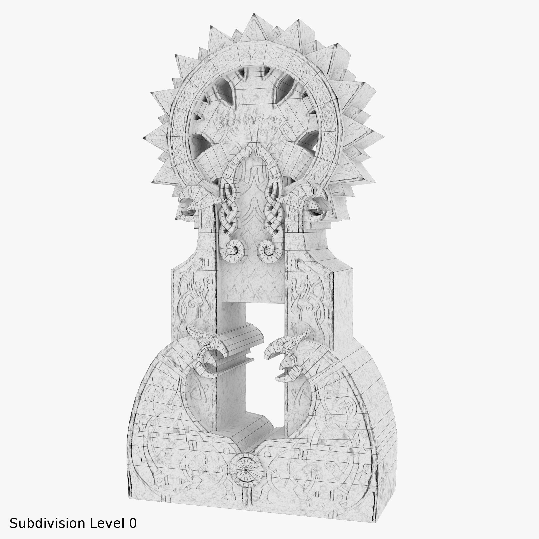 Celtic Idol 4 Low-poly 3D model_9