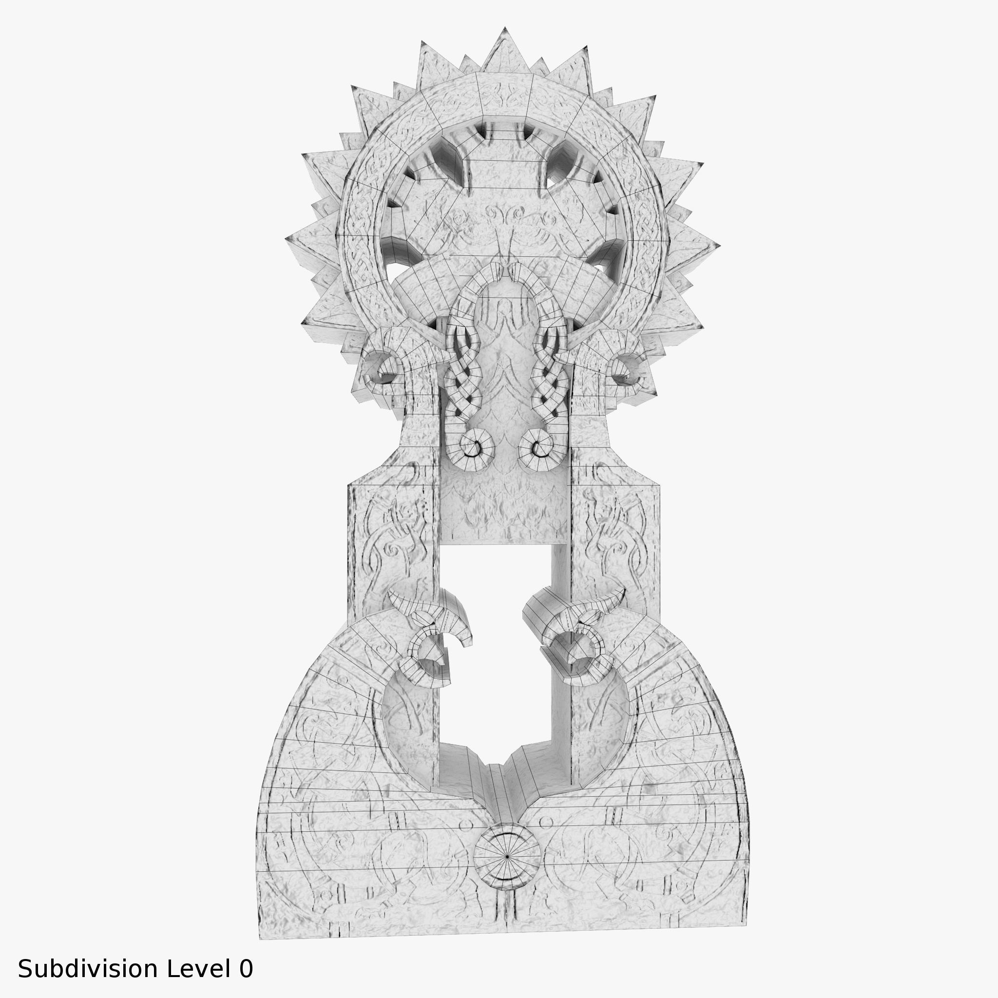 Celtic Idol 4 Low-poly 3D model_8