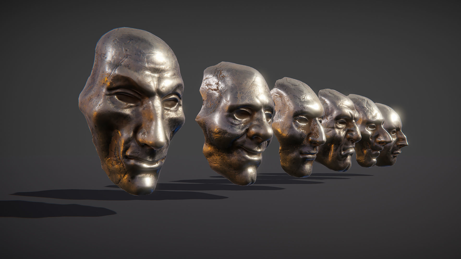 Masks pack Low-poly 3D model_5