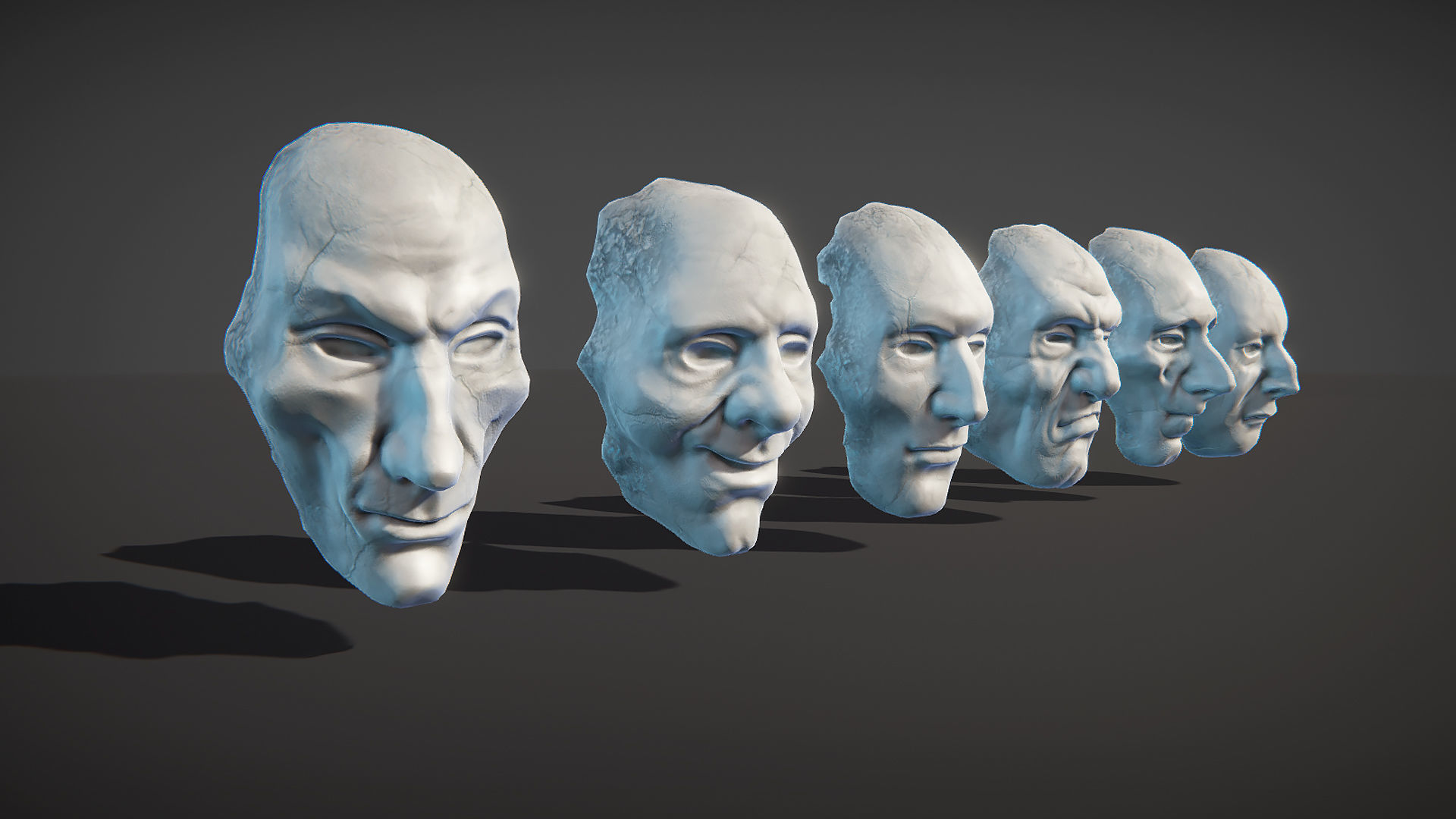 Masks pack Low-poly 3D model_2