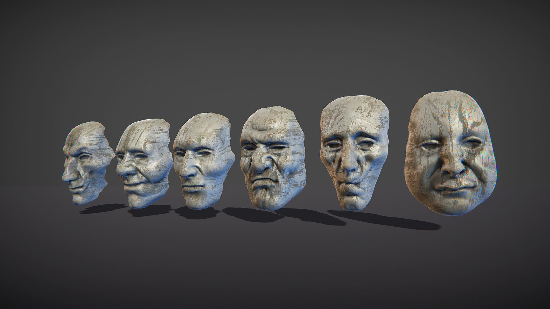 Masks pack Low-poly 3D model_4