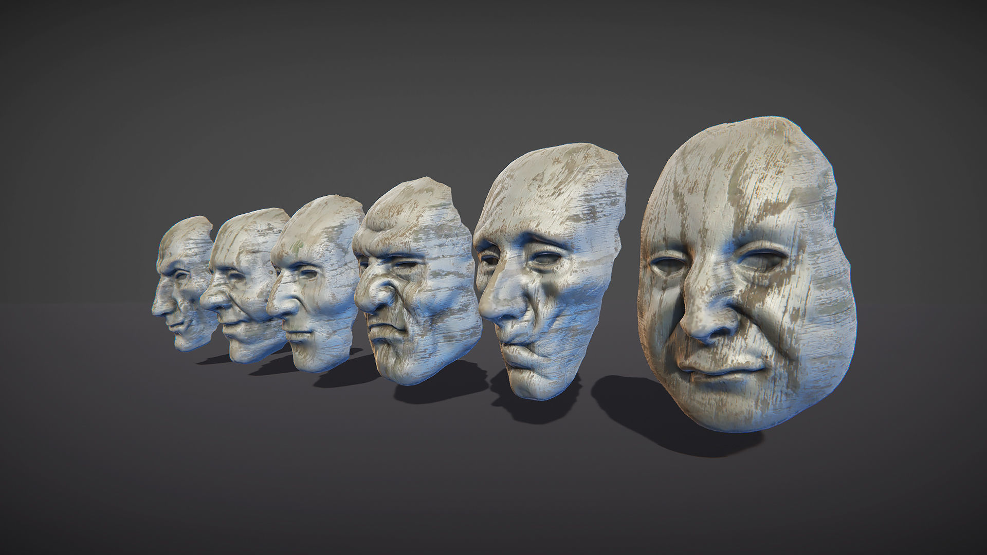 Masks pack Low-poly 3D model_6