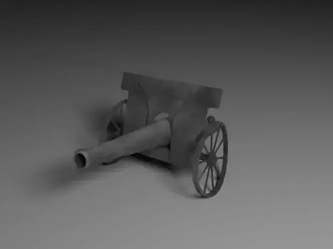 Cannon Toon Low-poly 3D model