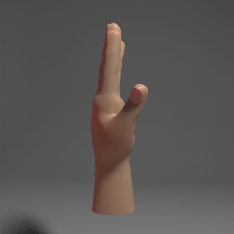 Toon Hand Low-poly 3D model_4
