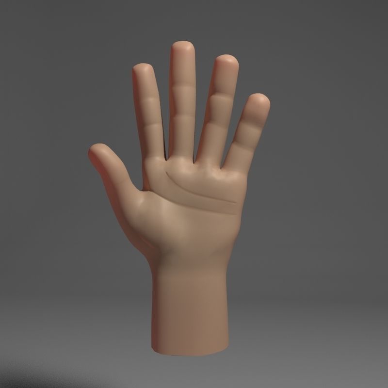 Toon Hand Low-poly 3D model_1