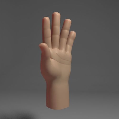Toon Hand Low-poly 3D model