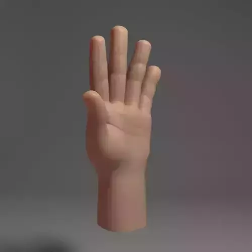 Toon Hand Low-poly 3D model
