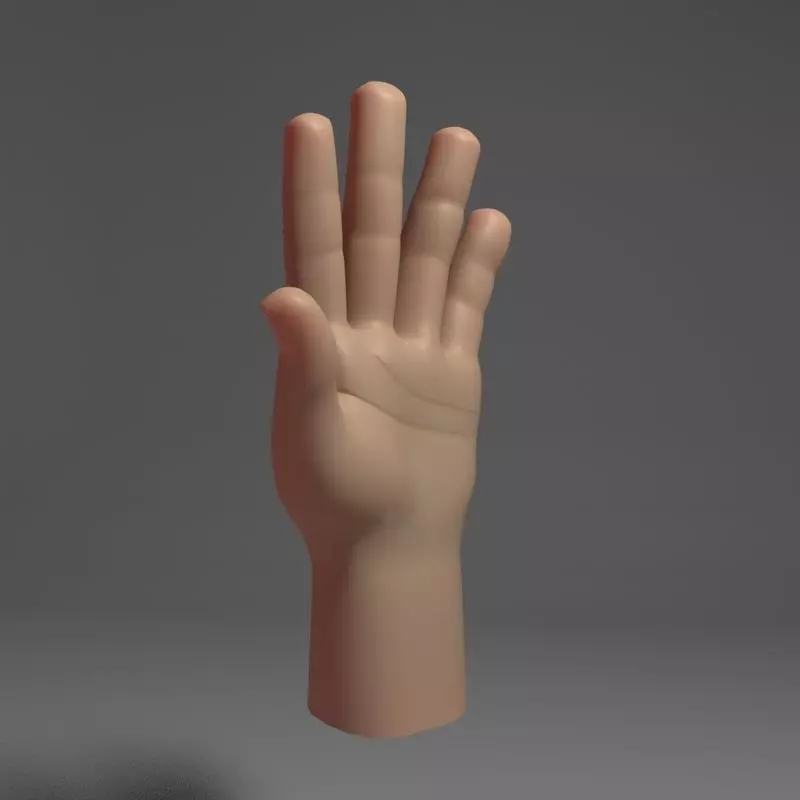 Toon Hand Low-poly 3D model_0