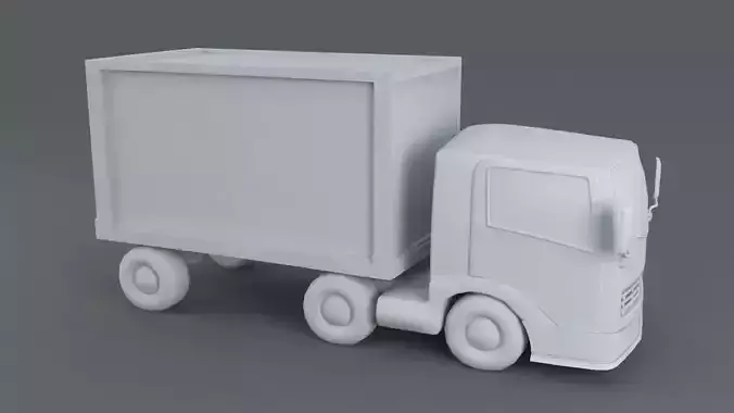 Toon Truck Low-poly 3D model