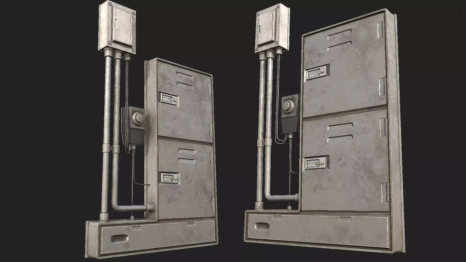 Fuseboxes 01 PBR Low-poly 3D model_0