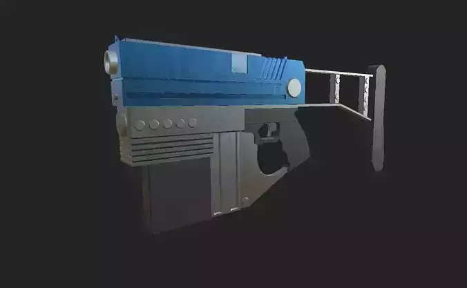 Pack of Six SciFi Game Ready Guns Low-poly 3D model