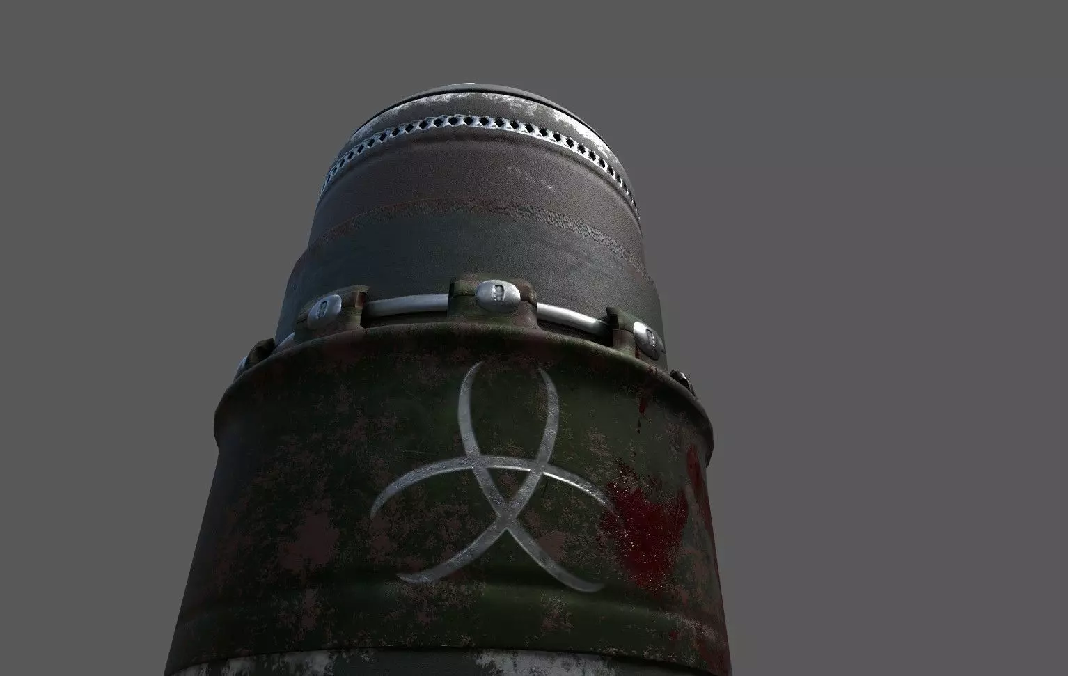 Grenade old rusty canister Free low-poly 3D model