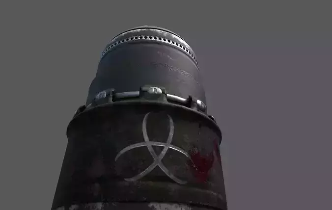 Grenade old rusty canister Free low-poly 3D model