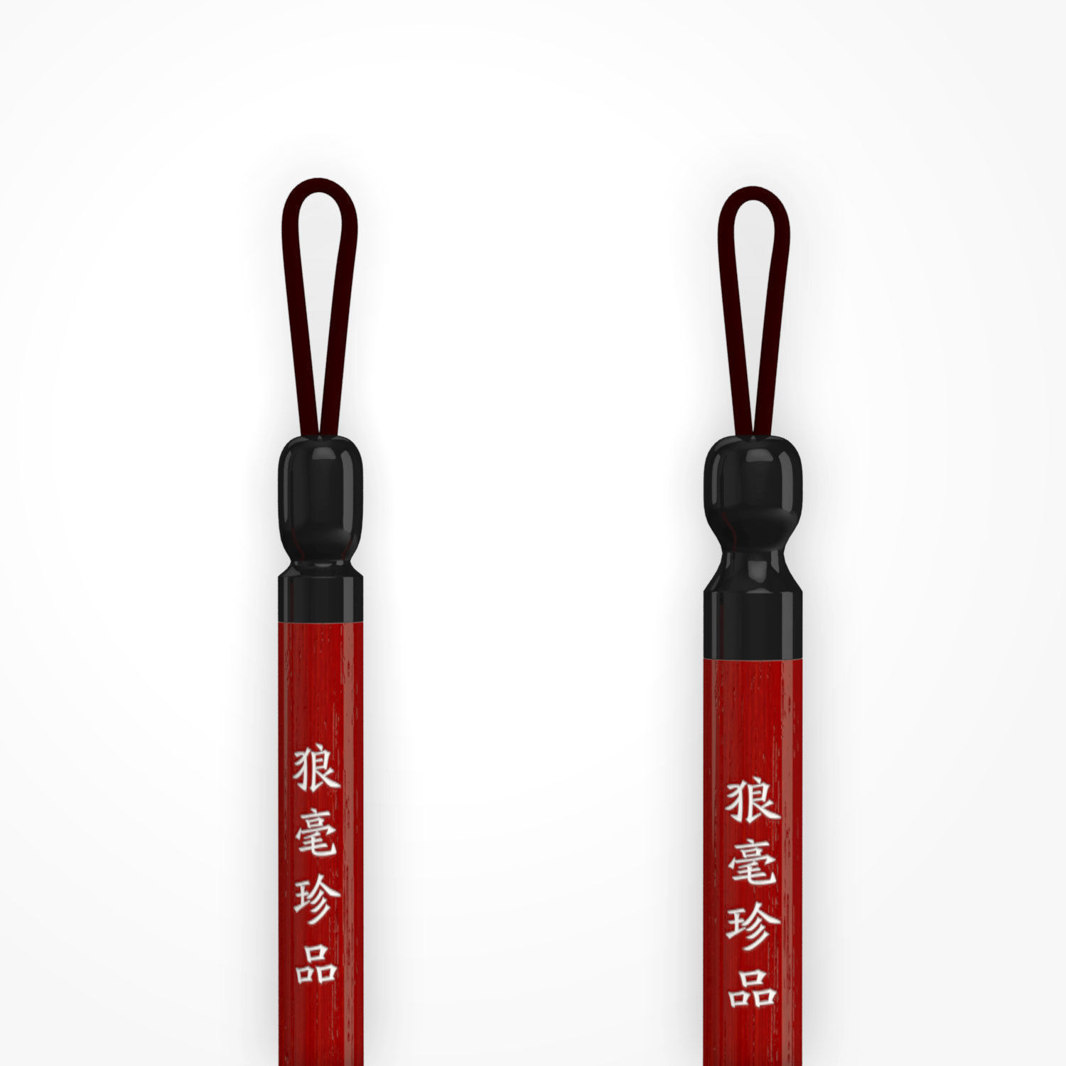 Chinese Calligraphy Brush Pens -  Wolf Hair - 4 sizes Low-poly 3D model_4