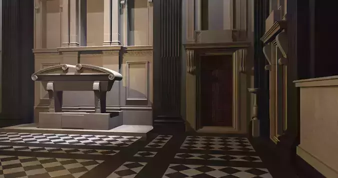 Interior of the New Sacristy of San Lorenzo in Florence