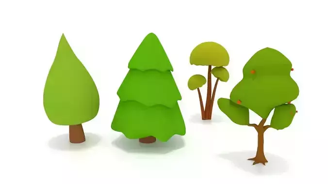 Cartoon 3D Tree Pack 