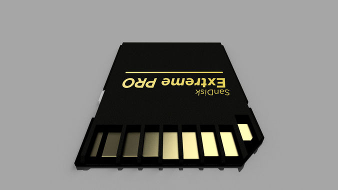 SD Card Realistic 3D 3D model