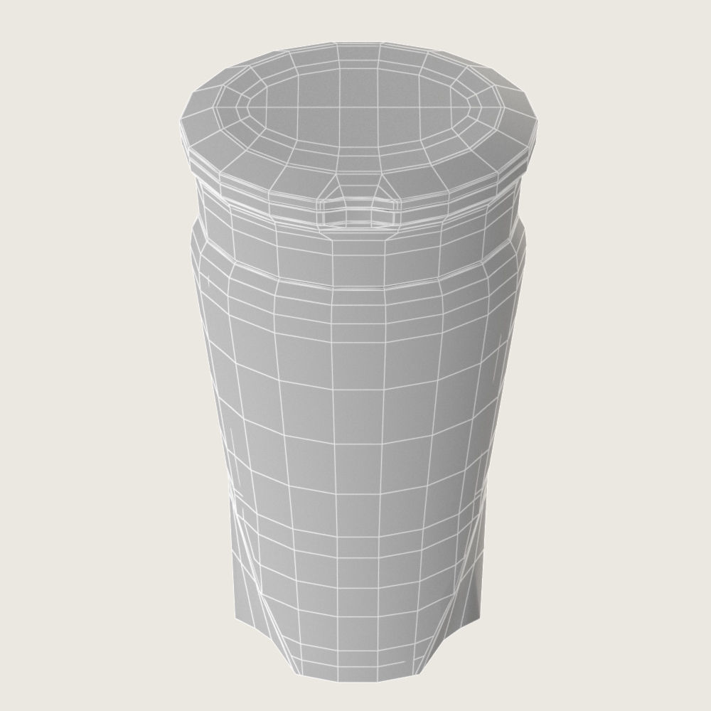 Pantene Shampoo Bottle Low-poly 3D model_3