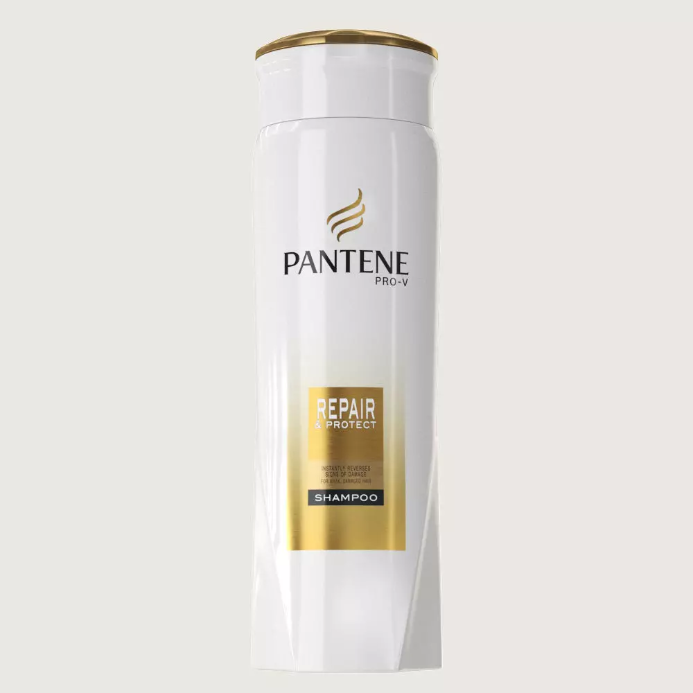 Pantene Shampoo Bottle Low-poly 3D model_0