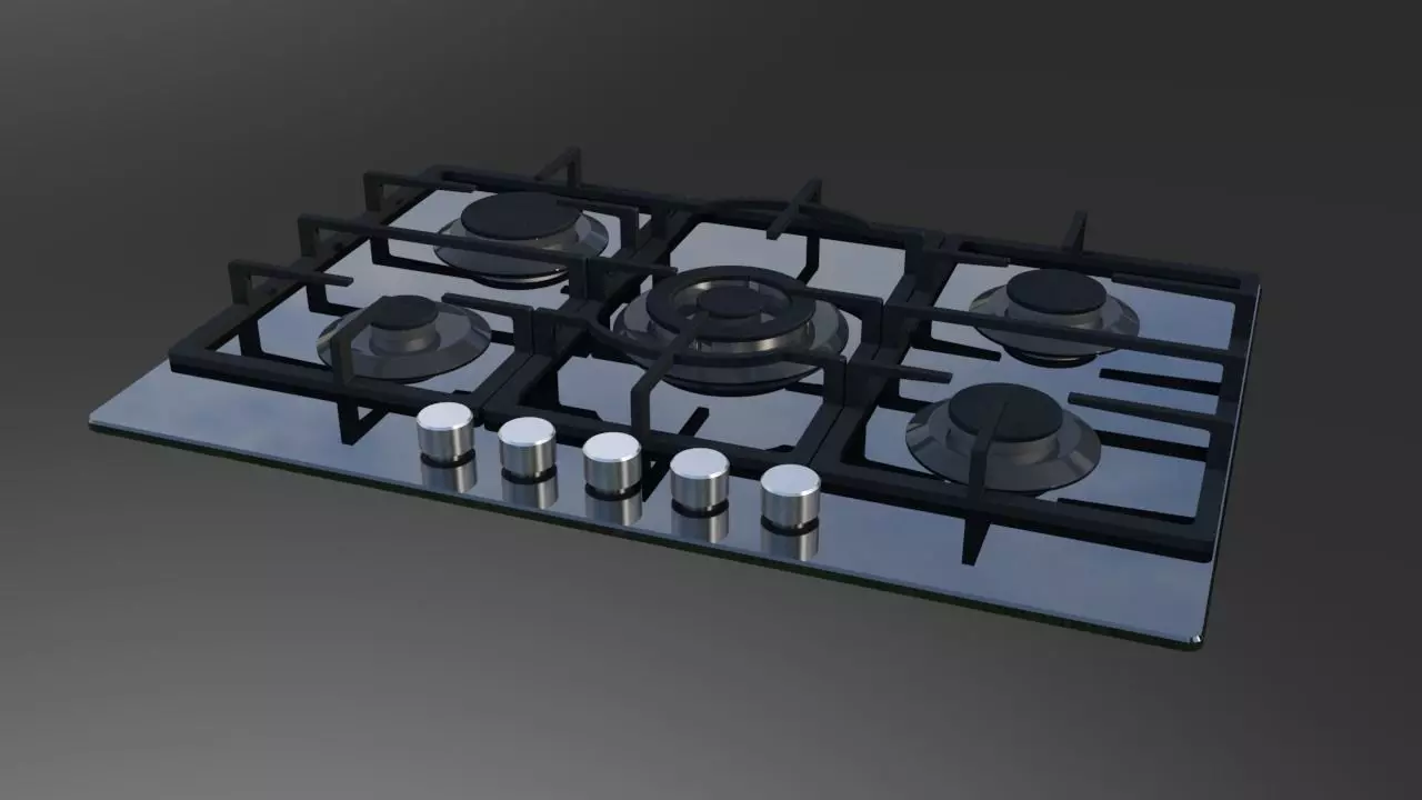 Cooktop Gas GE 3D model_0
