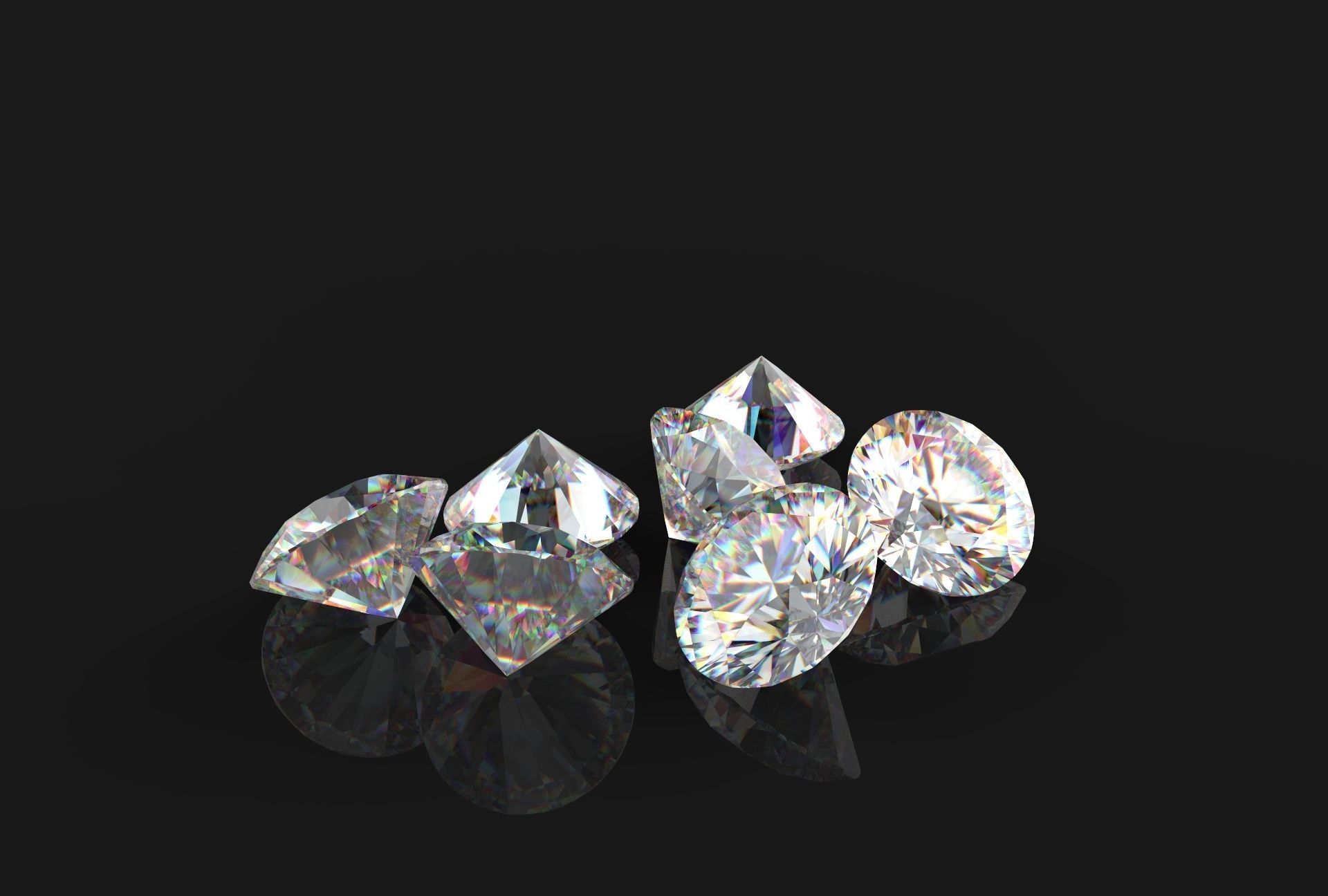 Diamond oval cut 3D print model_9