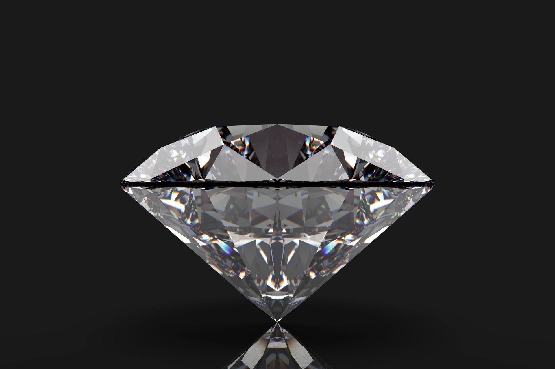 Diamond oval cut 3D print model_8