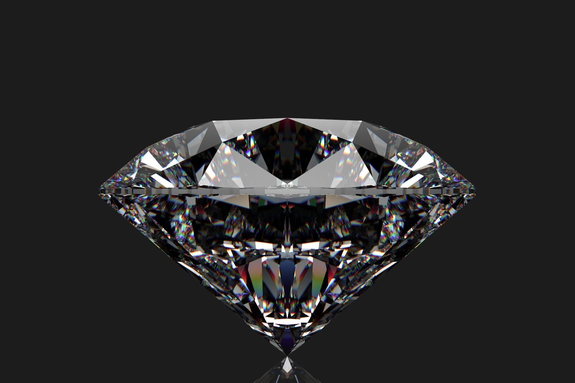 Diamond oval cut 3D print model_2