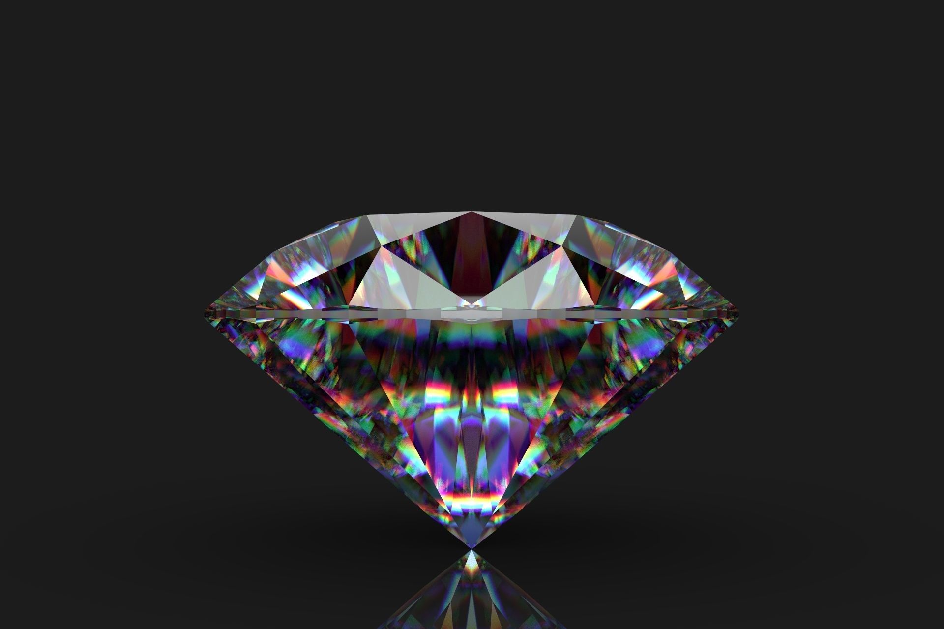Diamond oval cut 3D print model_7