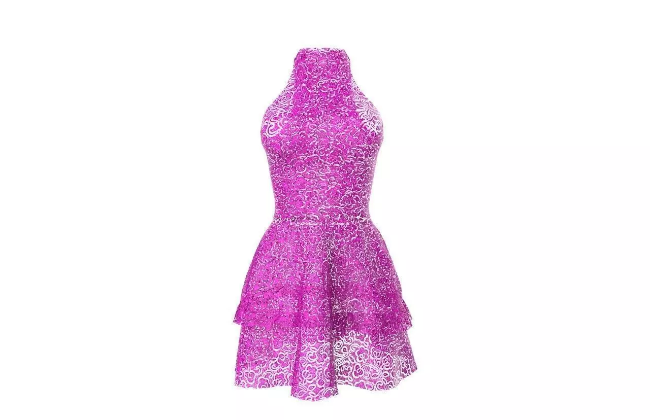 lace dress Low-poly 3D model