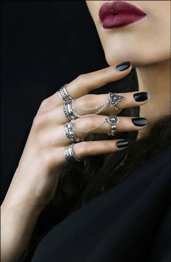 5 Finger Ring set 3D print model_2