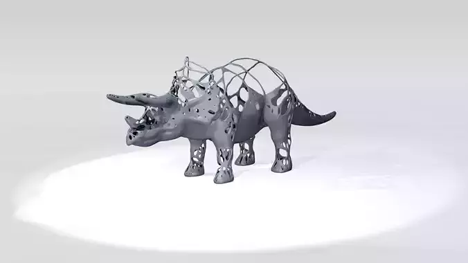Triceratops Dust Voronoi 3D model