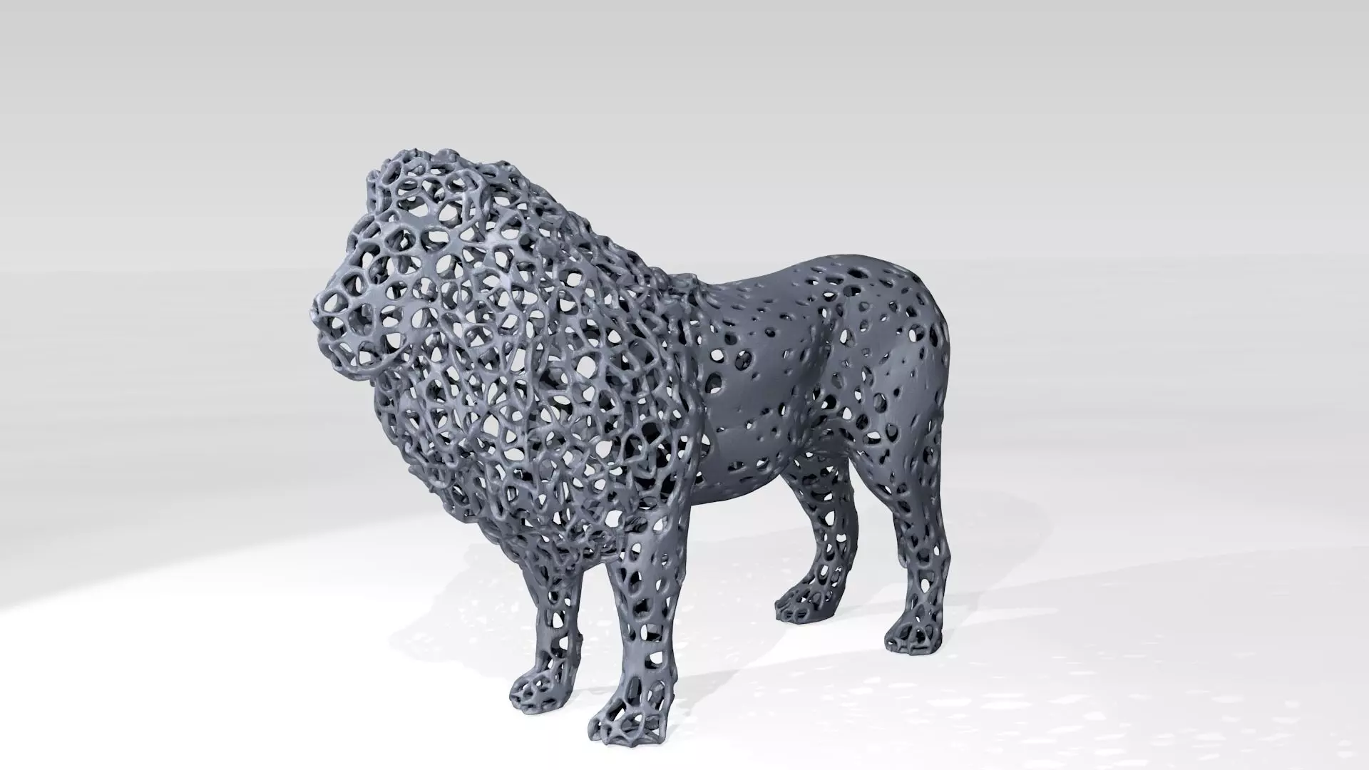 Lion Voronoi 3D model