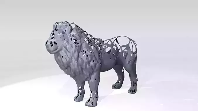 Lion Dust Voronoi 3D model