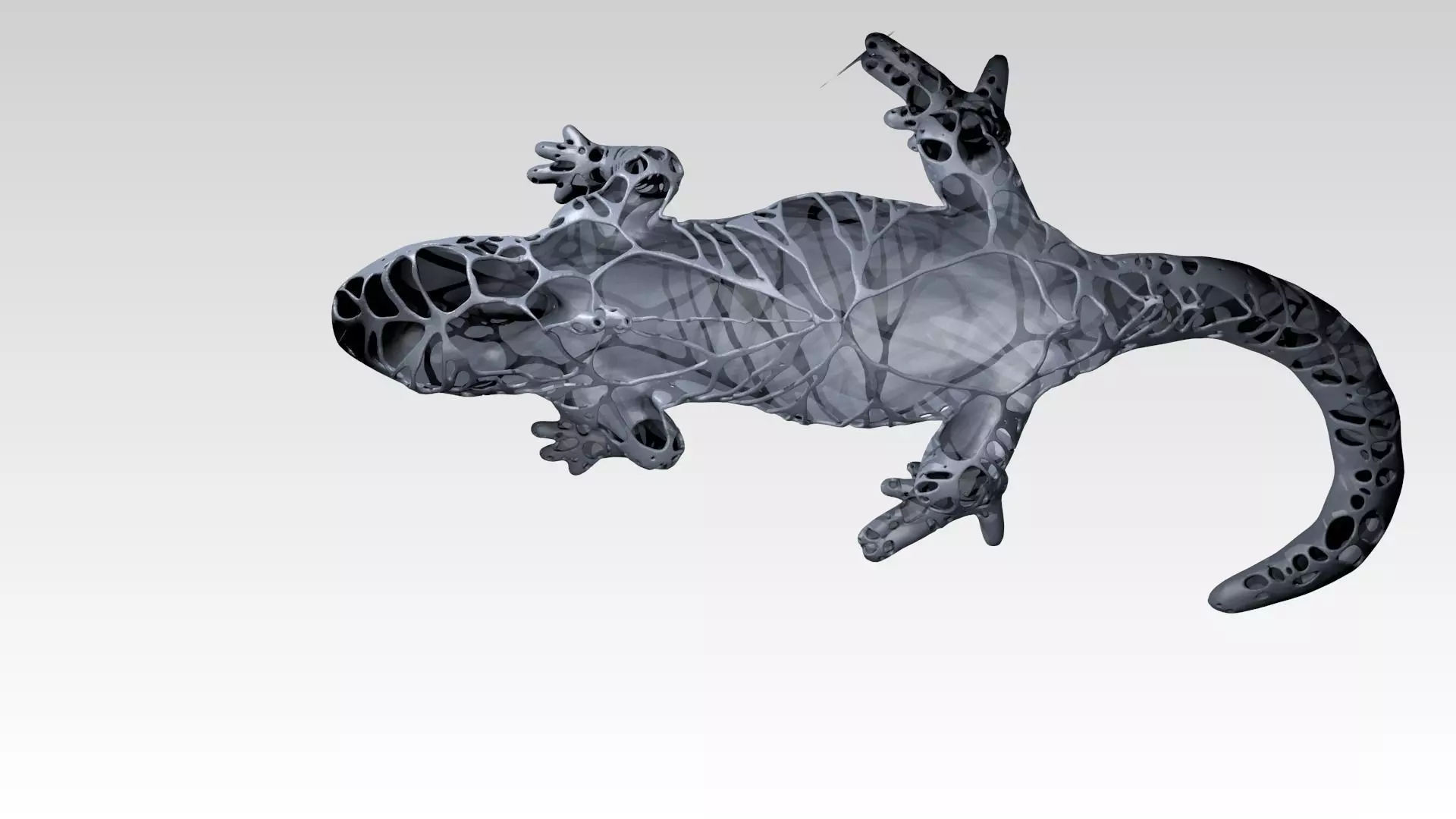 Iguana Dust Voronoi 3D model_5