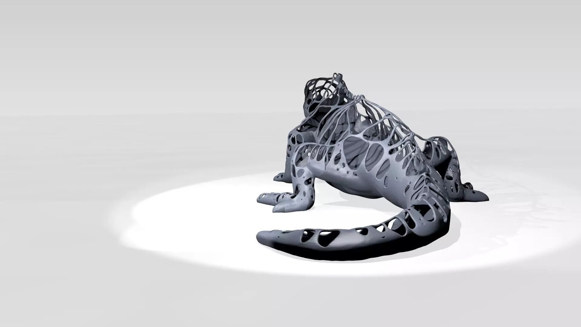 Iguana Dust Voronoi 3D model_4