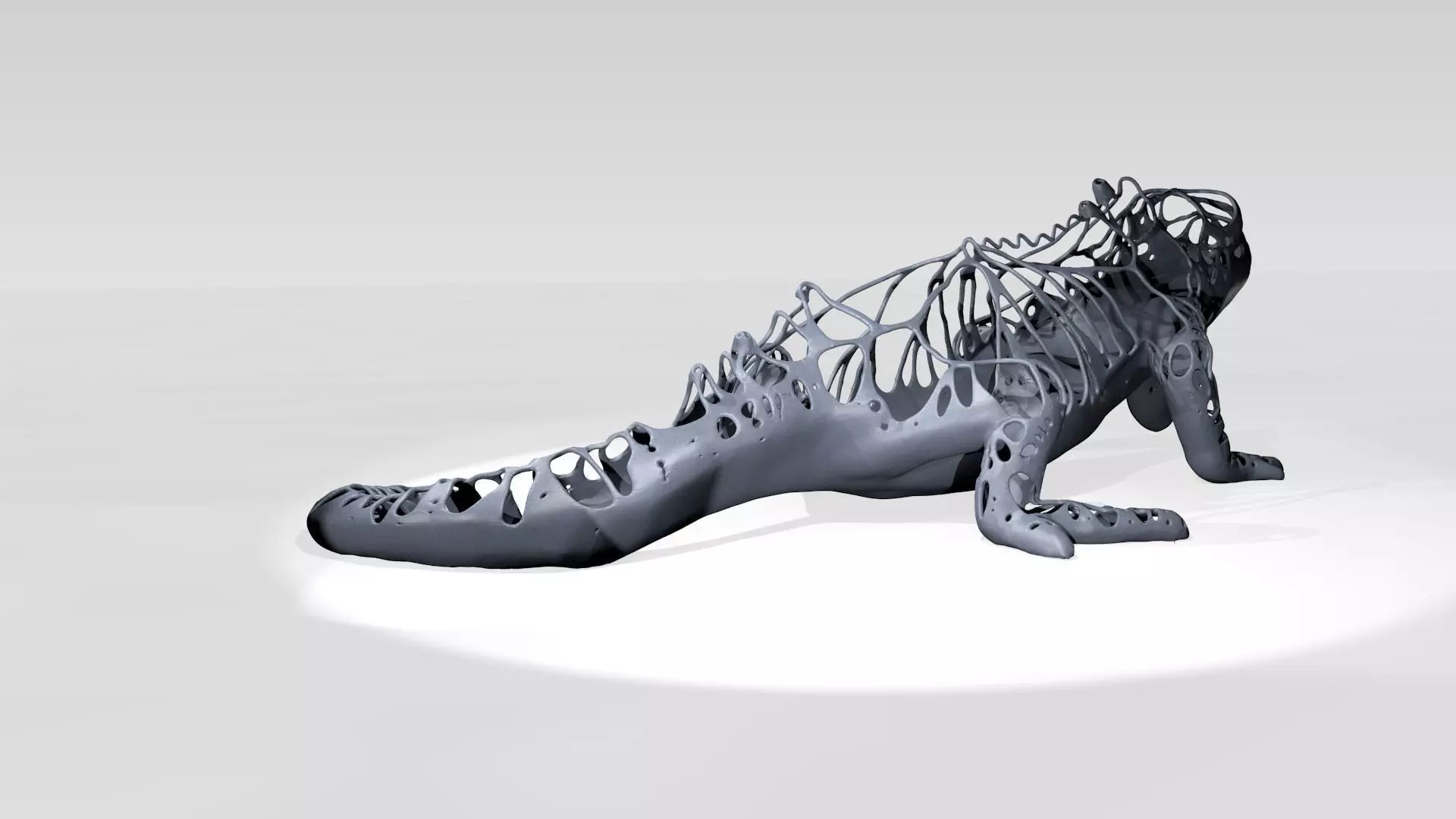 Iguana Dust Voronoi 3D model_3