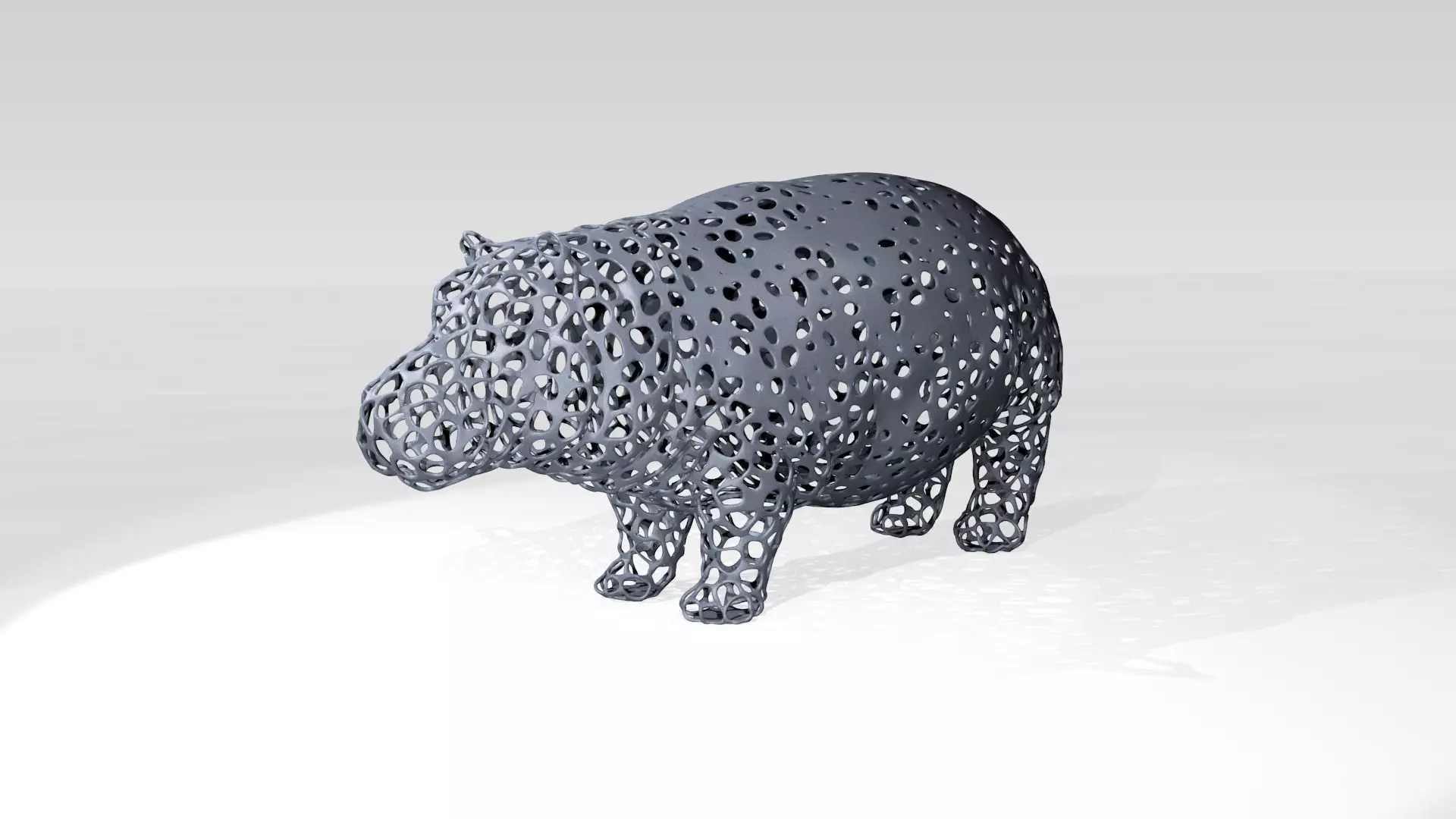 Hippo Voronoi 3D model