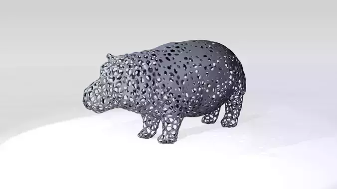 Hippo Voronoi 3D model