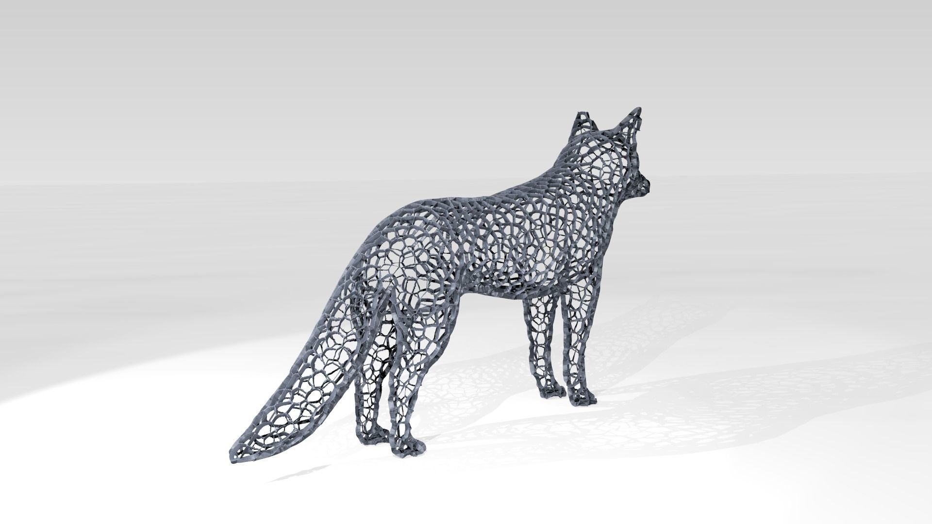 Fox Voronoi 3D model_3