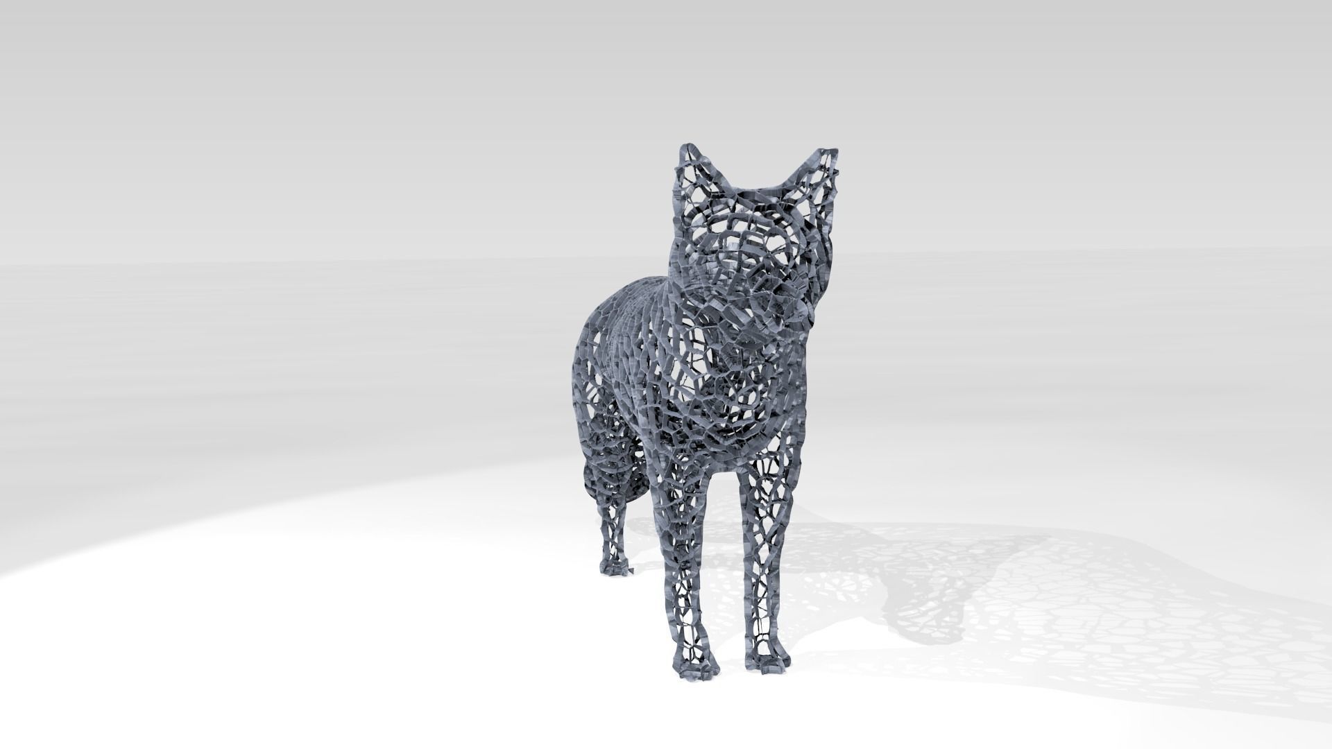 Fox Voronoi 3D model_1