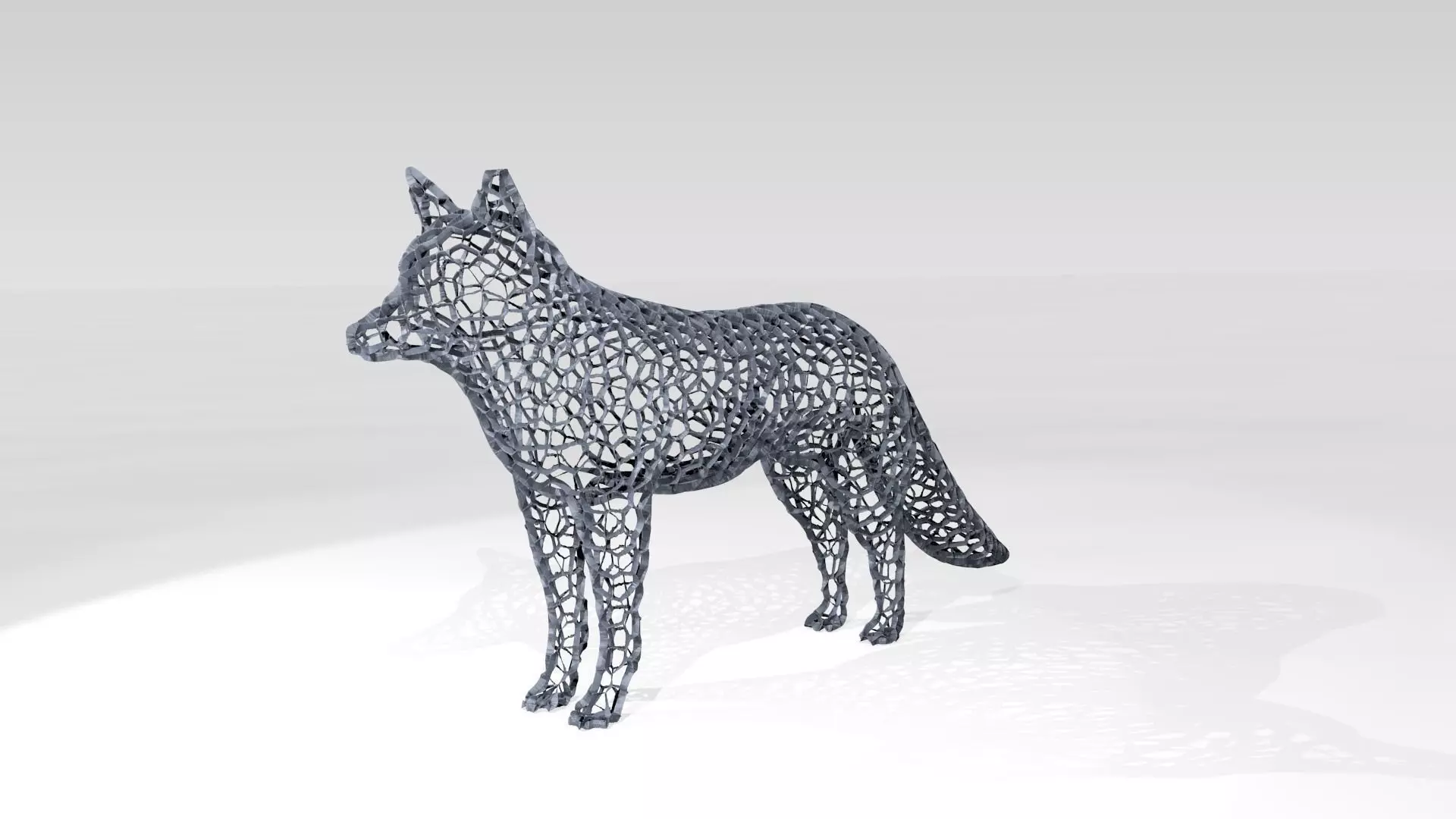 Fox Voronoi 3D model_0