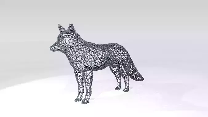 Fox Voronoi 3D model