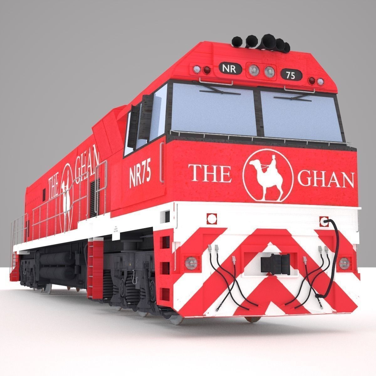 The Ghan gran train 3D model_6